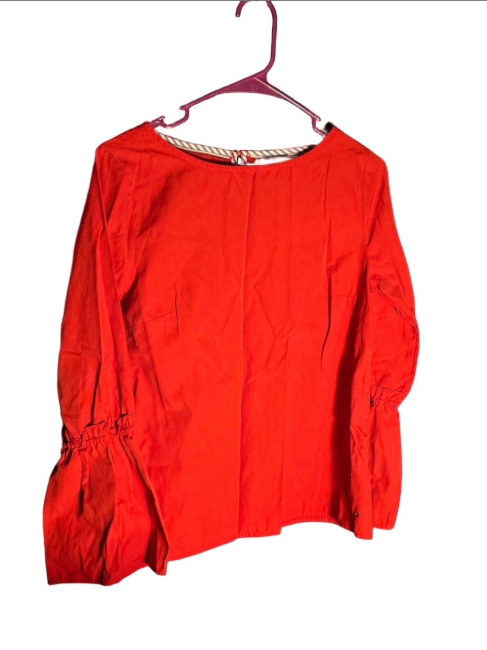 Women's Tommy Hilfiger Red Blouse Size S preppy chic trendy y2k
